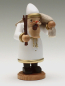 Preview: Räuchermann Weihnachtsmann, 13 cm, weiß